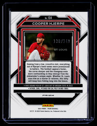 2023 Panini Prizm Baseball Cooper Hjerpe Blue Prizm #134 /149 - back
