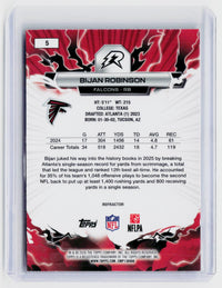2026 Topps Resurgence Refractor #5 Bijan Robinson Atlanta Falcons - back