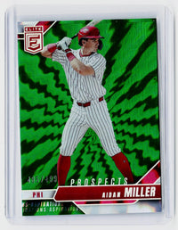 2026 Panini Donruss Elite Baseball Prospects Aspirations Green Aidan Miller #192 /499 - front