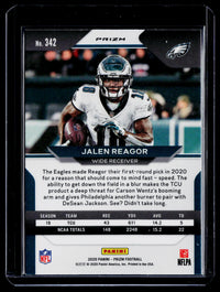2020 Panini Prizm Football Jalen Reagor Green Prizm Rookie #342 - back