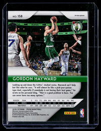 2018-19 Panini Prizm Basketball Gordon Hayward #158 Boston Celtics - back