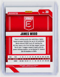 2026 Panini Donruss Elite Baseball James Wood #30 Washington - back