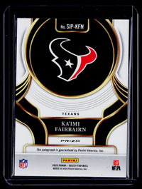2025 Panini Select Signatures Silver Prizm Ka'imi Fairbairn #SIP-KFN Auto - back
