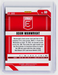 2026 Panini Donruss Elite Baseball Adam Wainwright #60 Green St. Louis Cardinals - back
