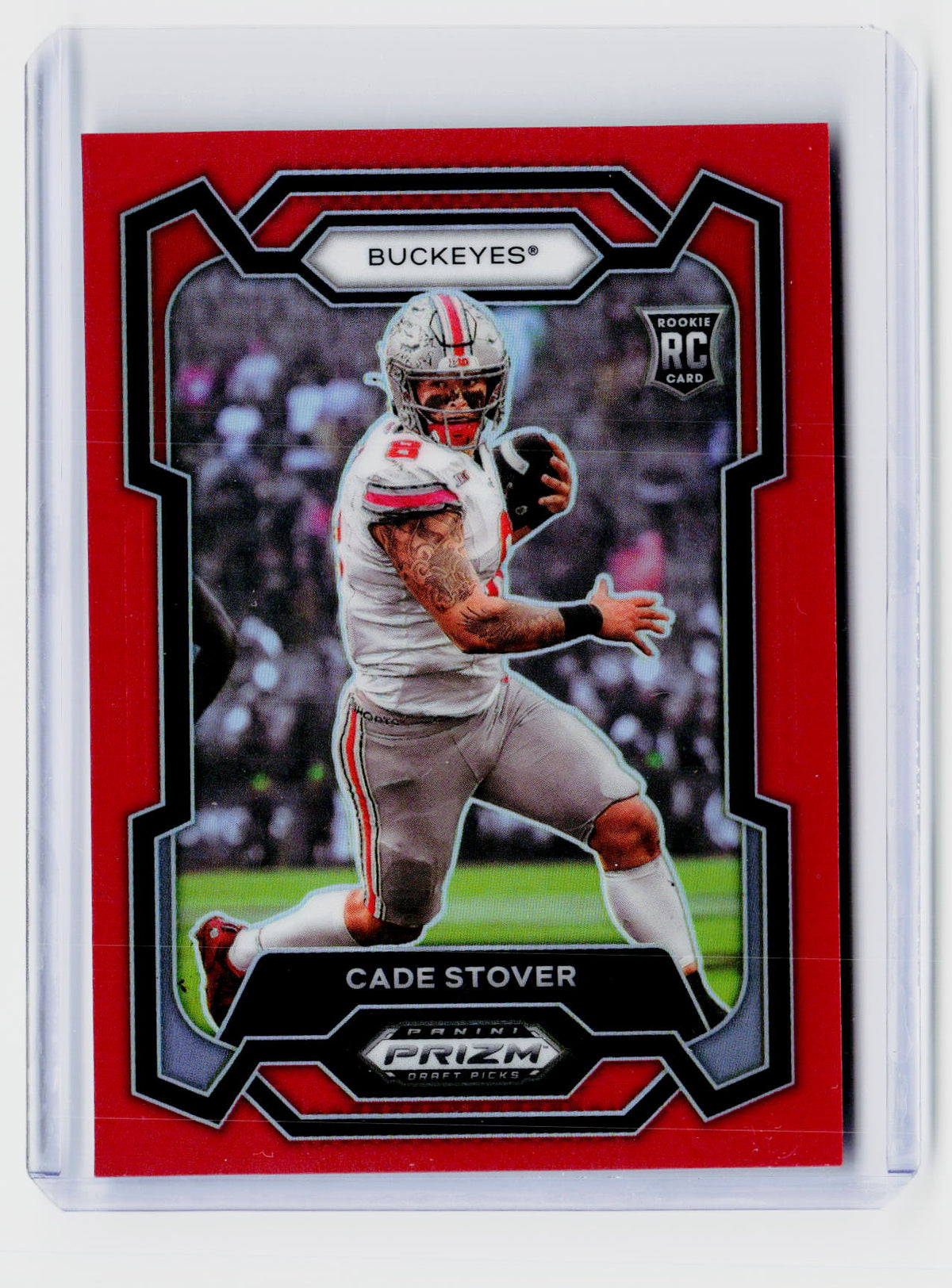 2024 Panini Prizm Draft Picks Cade Stover Red Prizm RC #174 /299 - front