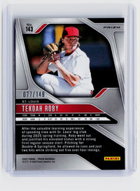 2025 Panini Prizm Baseball Tekoah Roby Purple Prizm #143 077/149 - back