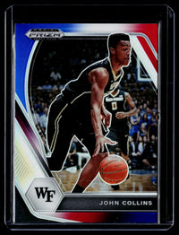2021 Panini Prizm Draft Picks John Collins Red White & Blue Prizm #94 - front