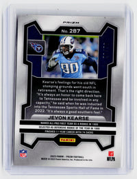 2023 Panini Prizm Football Jevon Kearse Red Disco Prizm #287 Tennessee Titans - back