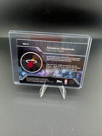 2025 Topps Roundball Remnants Kasparas Jakucionis Miami Heat Rookie Player-Worn Memorabilia Card RRR-KJ - back