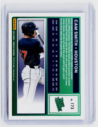 2025 Panini Donruss Baseball Rated Prospect Cam Smith #173 Green Laser /50 - back