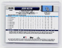 2026 Topps Chrome Refractor RC #245 Jacob Melton Tampa Bay Rays - back