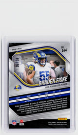 2025 Panini Prizm Football Braden Fiske #144 Blue Sparkle Prizm Los Angeles Rams - back