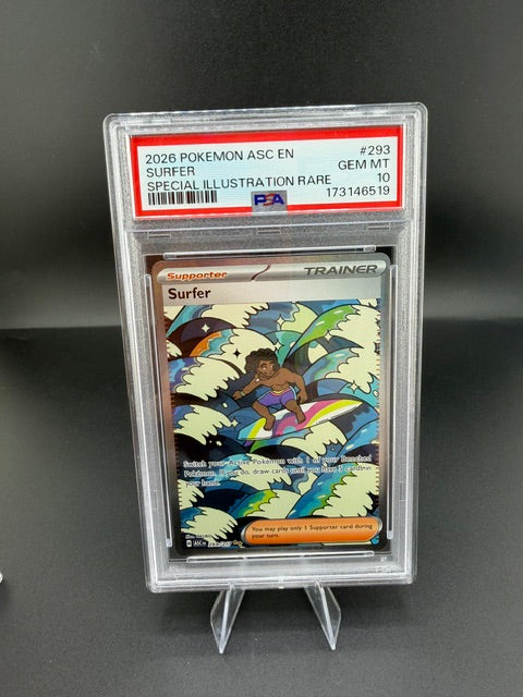 2026 POKEMON ASCENDED HEROES #293 SURFER PSA 10 - front