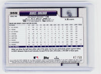 2026 Topps Series 2 Future Stars Gold Adael Amador #359 /50 Colorado Rockies - back