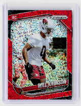 2025 Panini Prizm Football Will Johnson RC #370 Red Disco Prizm Arizona Cardinals - front