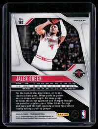2024-25 Panini Prizm Basketball Jalen Green #102 Houston Rockets - back