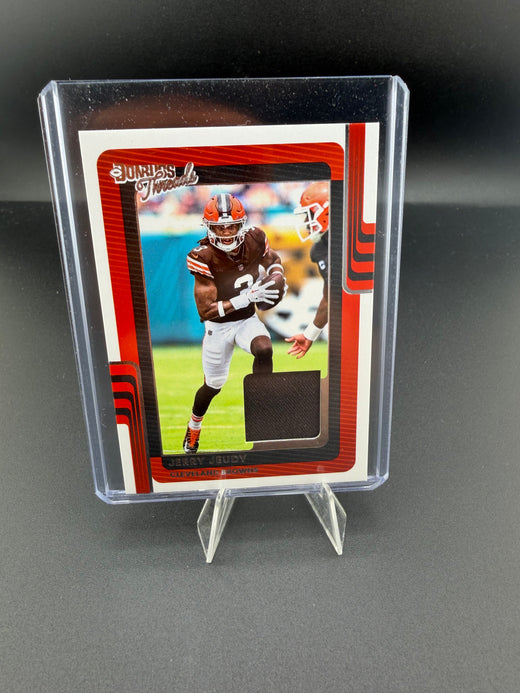 2025 Panini Donruss Football Downtown Materials Jerry Jeudy Cleveland Browns - front