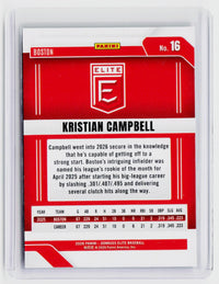 2026 Panini Donruss Elite Baseball Kristian Campbell Rookie Card #16 - back