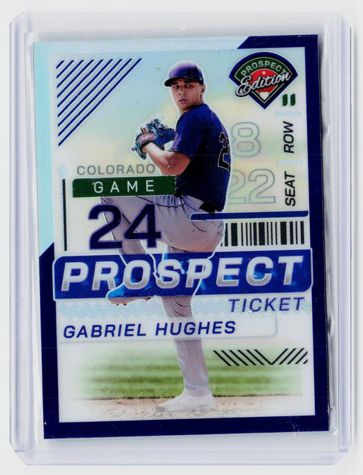 2024 Panini Prospect Edition Baseball Gabriel Hughes Prospect Ticket #177 Colorado Rockies - front