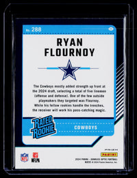 2024 Panini Donruss Optic Rated Rookie Ryan Flournoy #288 Dallas Cowboys - back