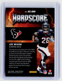 2024 Panini Score Football Hardscore Joe Mixon #HS-JMN - back