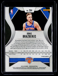 2019-20 Panini Prizm Basketball Ignas Brazdeikis Pink Ice Prizms Rookie #284 - back