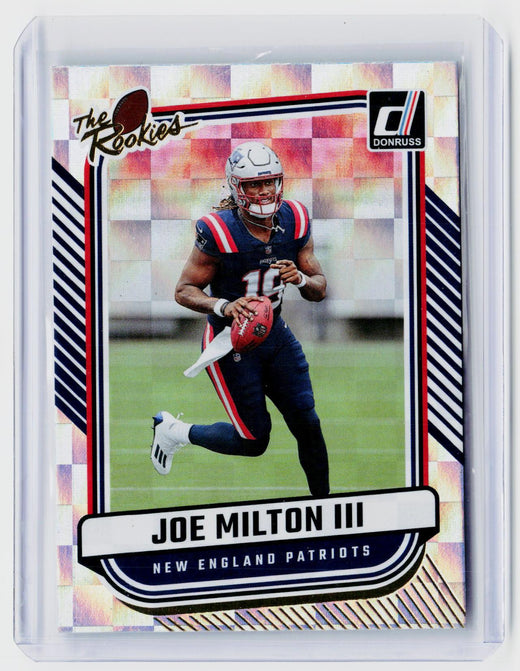 2024 Panini Donruss The Rookies Joe Milton III #TR-10 New England Patriots - front