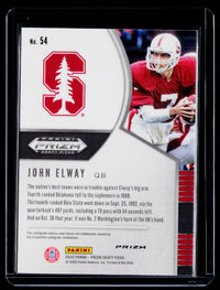 2020 Panini Prizm Draft Picks John Elway #54 Stanford - back