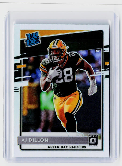 2020 Panini Donruss Optic AJ Dillon Rated Rookie #174 Green Bay Packers - front