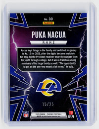 2025 Panini Phoenix Thunderbirds Puka Nacua #30 15/25 - back
