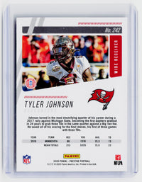 2020 Panini Prestige Xtra Points Tyler Johnson Rookie Card #242 Tampa Bay Buccaneers - back