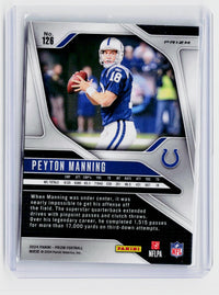 2024 Panini Prizm Football Peyton Manning Red White Blue Prizm #126 Indianapolis Colts - back