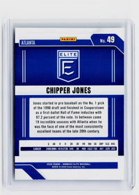 2026 Panini Donruss Elite Baseball Chipper Jones #49 Atlanta Braves - back