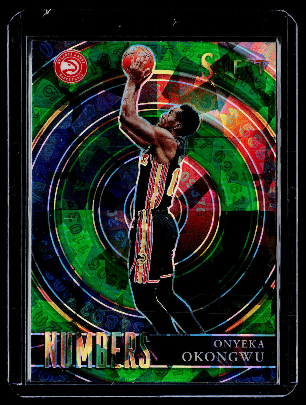 2020-21 Panini Select Numbers Onyeka Okongwu #24 Atlanta Hawks - front