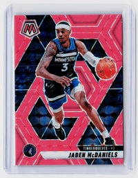 2024-25 Panini Mosaic Pink Jaden McDaniels #101 /75 Minnesota Timberwolves - front