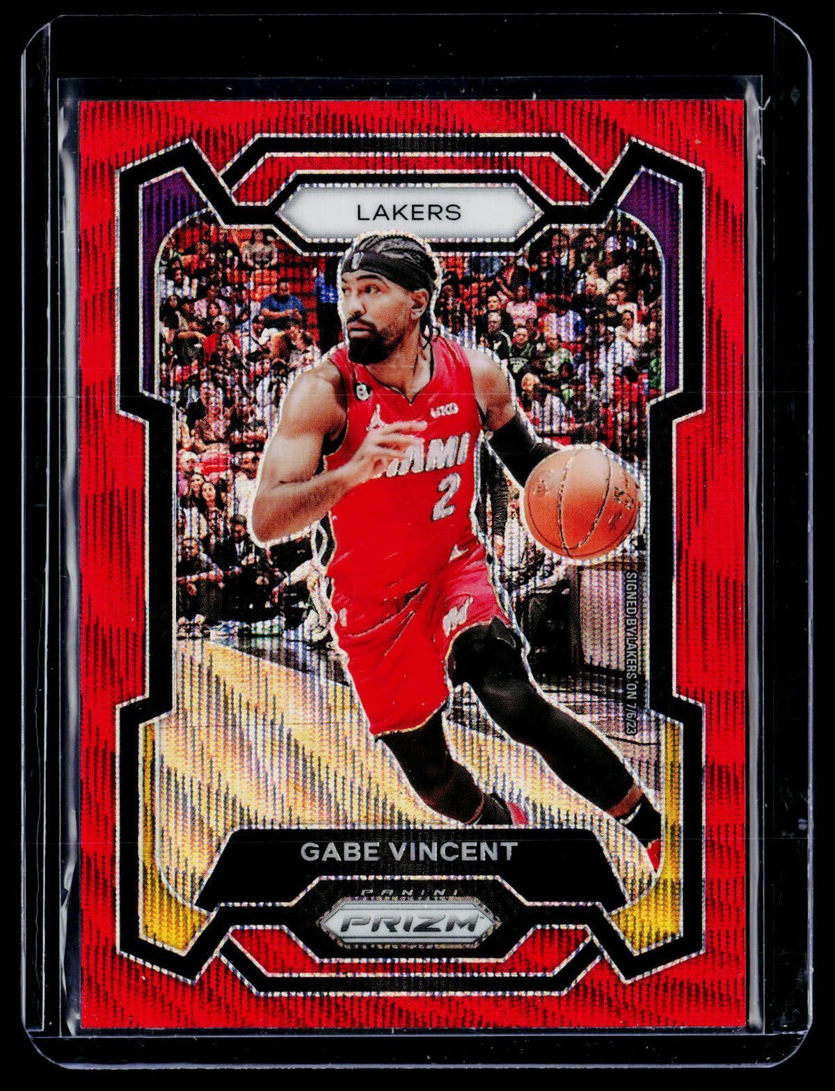 2023-24 Panini Prizm Orange Ice Prizms Gabe Vincent #225 Lakers - front