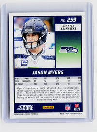 2024 Panini Score Football Jason Myers Orange #259 /630 Seahawks - back