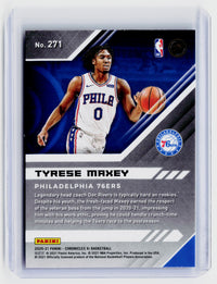 2020-21 Panini Chronicles XR Tyrese Maxey Rookie Card #271 Philadelphia 76ers - back