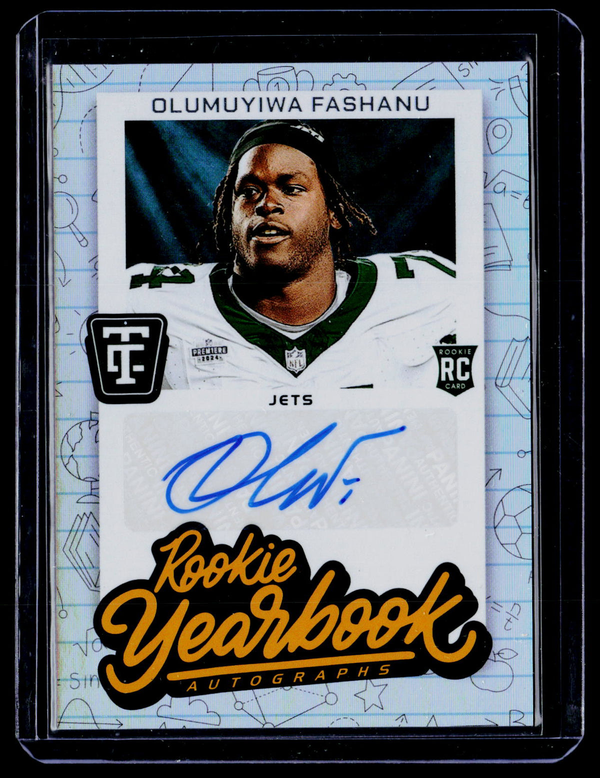 2024 Panini Totally Certified Rookie Yearbook Autographs Olumuyiwa Fashanu RYA-OFU - front