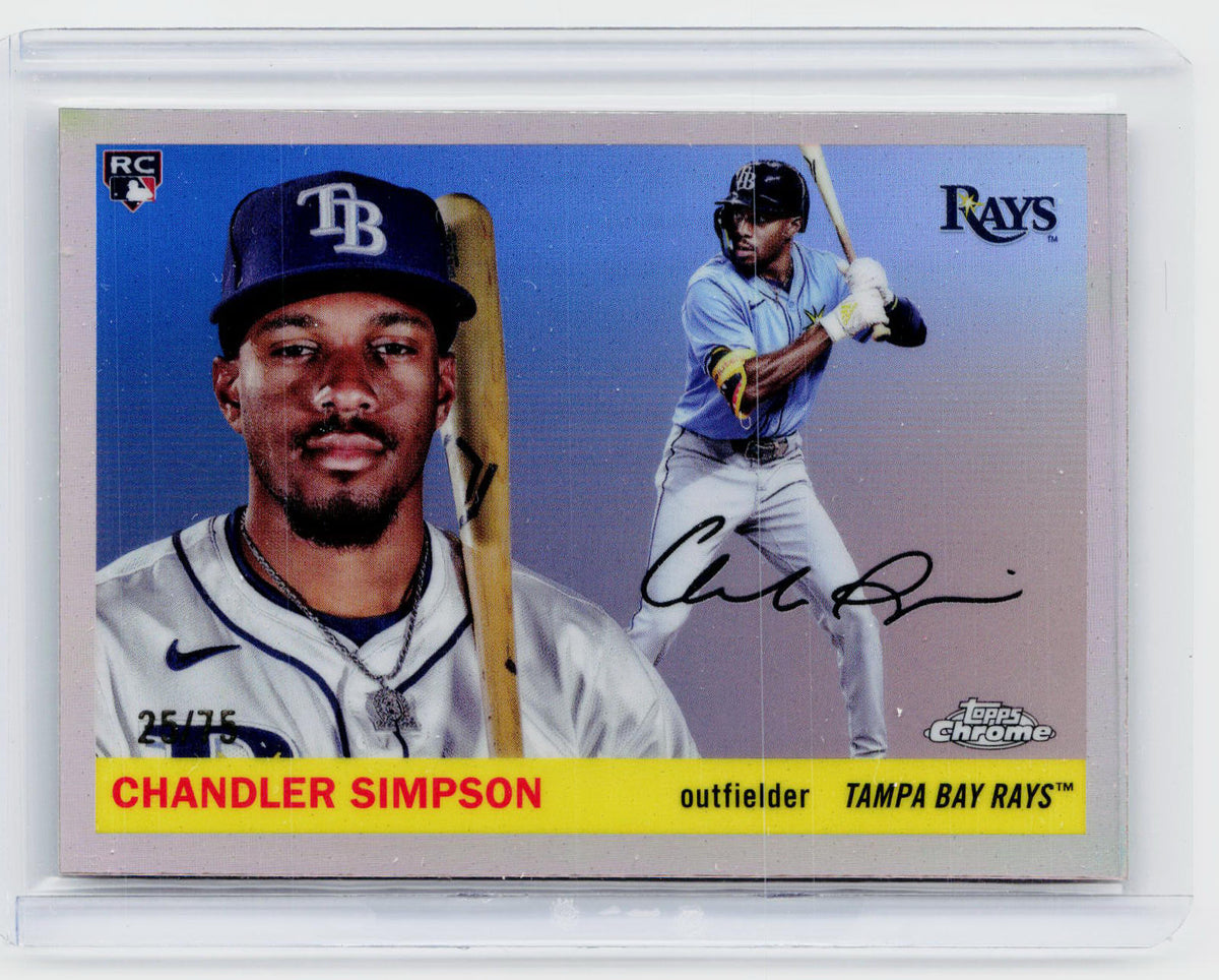 2025 Topps Chrome Chandler Simpson RC #277 Tampa Bay Rays - front