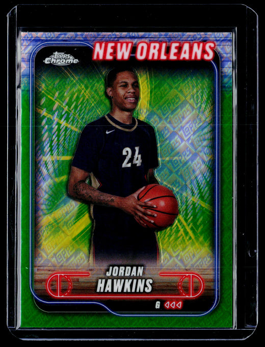 2025 Topps Chrome Green Refractor Jordan Hawkins RC #200 - front