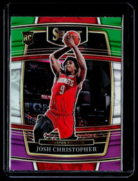 2021-22 Panini Select Basketball Josh Christopher RC #48 Green White Purple Prizm Concourse - front