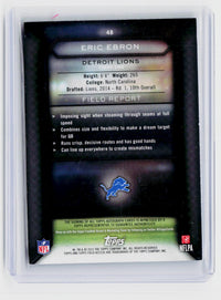 2015 Topps Field Access Autographs #48 Eric Ebron Detroit Lions Auto - back