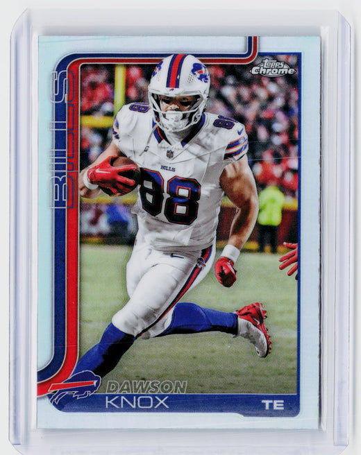 2025 Topps Chrome Refractor Dawson Knox #33 Buffalo Bills - front