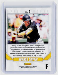 2026 Panini Donruss Elite Baseball Spellbound Konnor Griffin No. 4 Pittsburgh - back