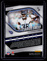 2025 Panini Prizm Football L'Jarius Sneed #24 Red Disco Prizm Tennessee Titans - back