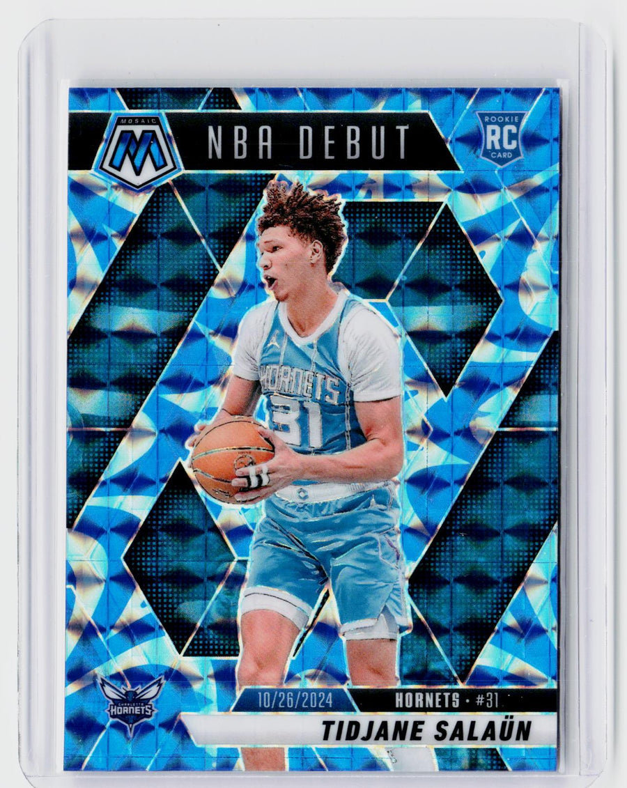 2024-25 Panini Mosaic NBA Debut Blue Mosaic Tidjane Salaün #268 RC - front