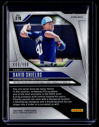 2025 Panini Prizm Baseball David Shields Prizms Pulsar #270 449/499 - back