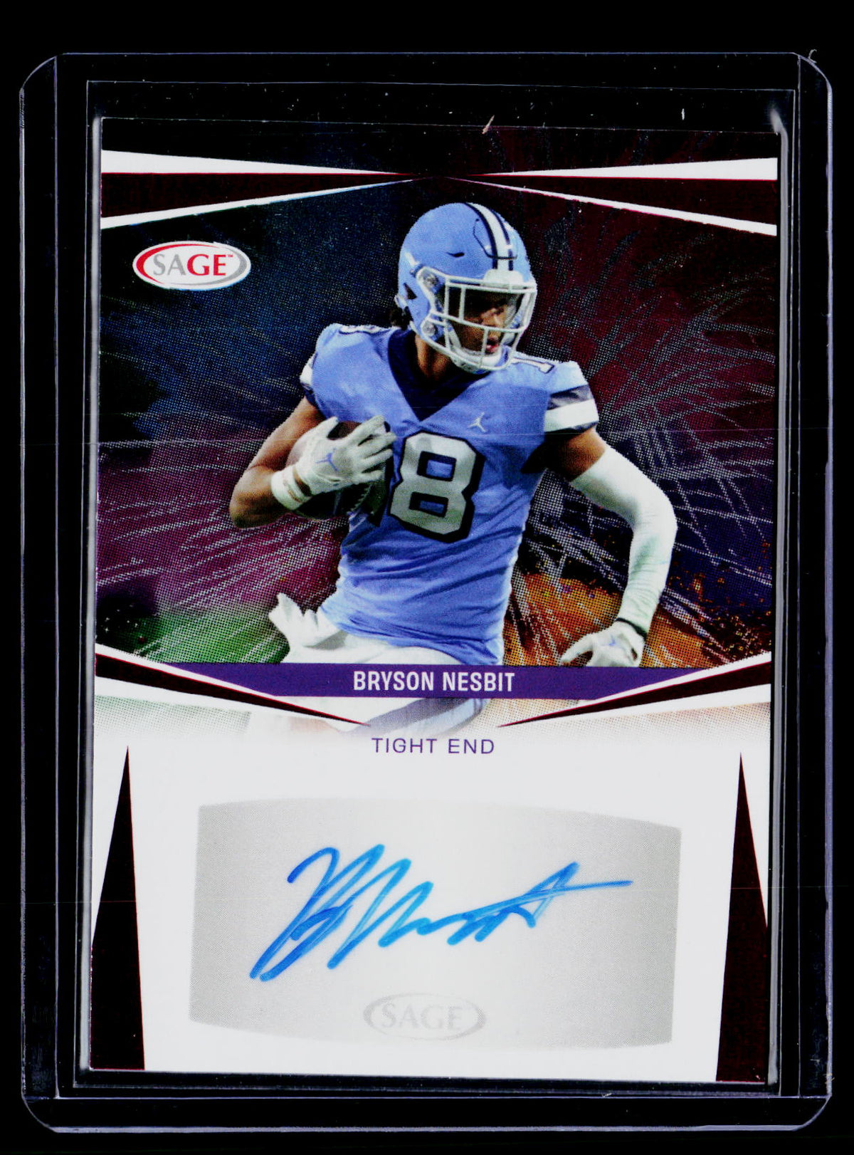 2025 SAGE Autograph Purple Bryson Nesbit Auto #A-BN - front
