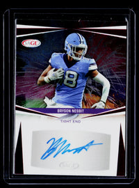 2025 SAGE Autograph Purple Bryson Nesbit Auto #A-BN - front